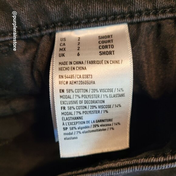 American Eagle Jeans 2 S Super Hi Rise Jegging Super Stretch X Black Wash Denim - Picture 6 of 12